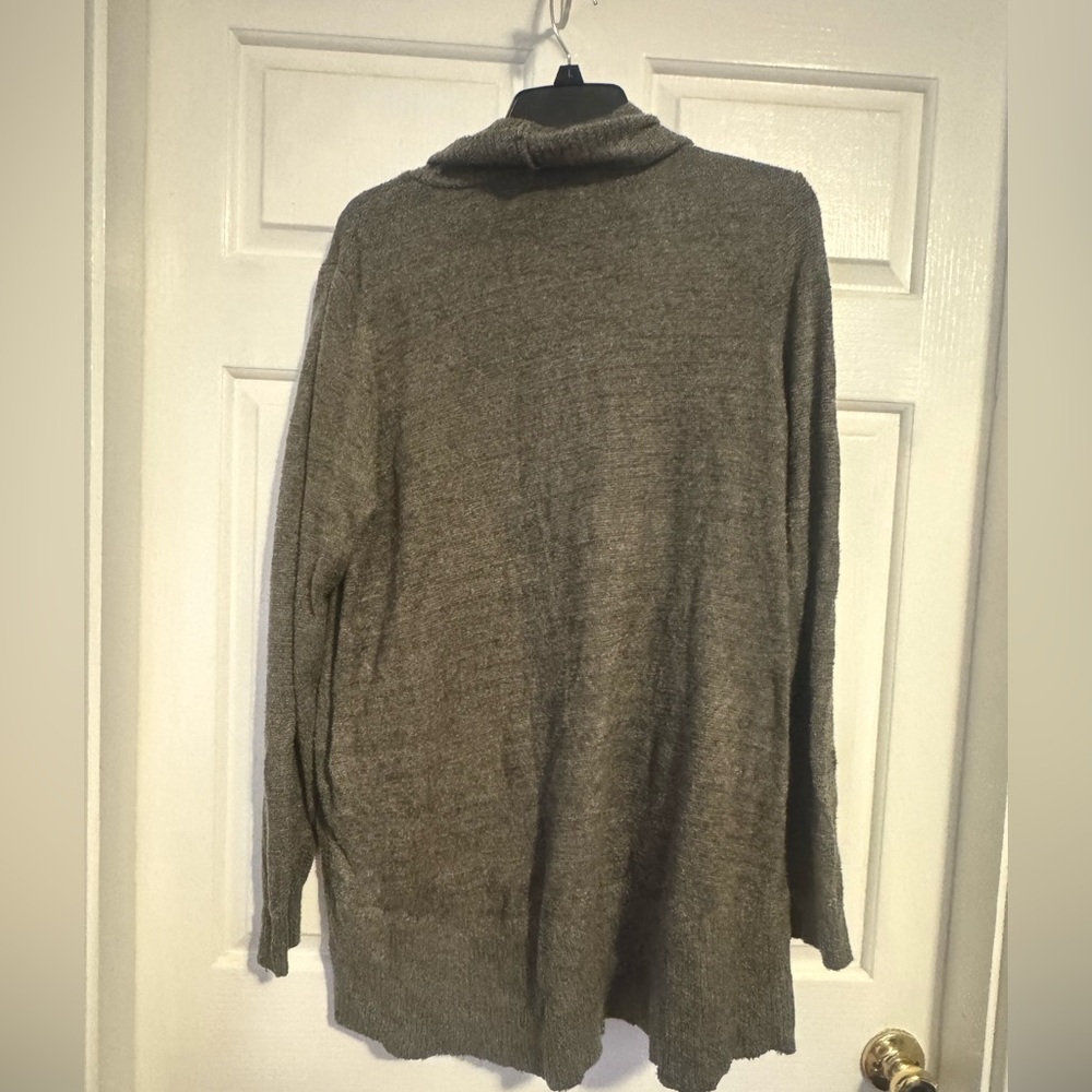 BAREFOOT DREAMS COZY CHIC LITE Soft Warm Mossy Olive Green Circle Cardigan Sz M - Picture 3 of 8